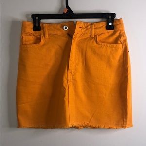 Boohoo Women’s Jean Fringed Skirt